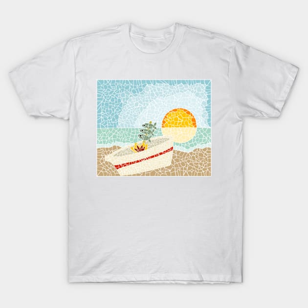 Mosaico Estilo Gaudi Espeto Playa T-Shirt by soniapascual